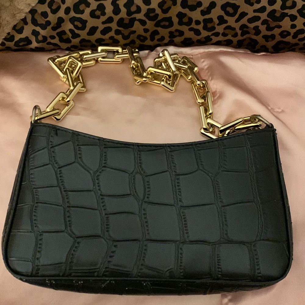 Croc purse from urban outfitters black good condition